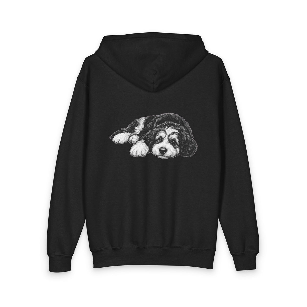 Bernedoodle, Youth Heavy Blend Zipped Unisex Hoodie
