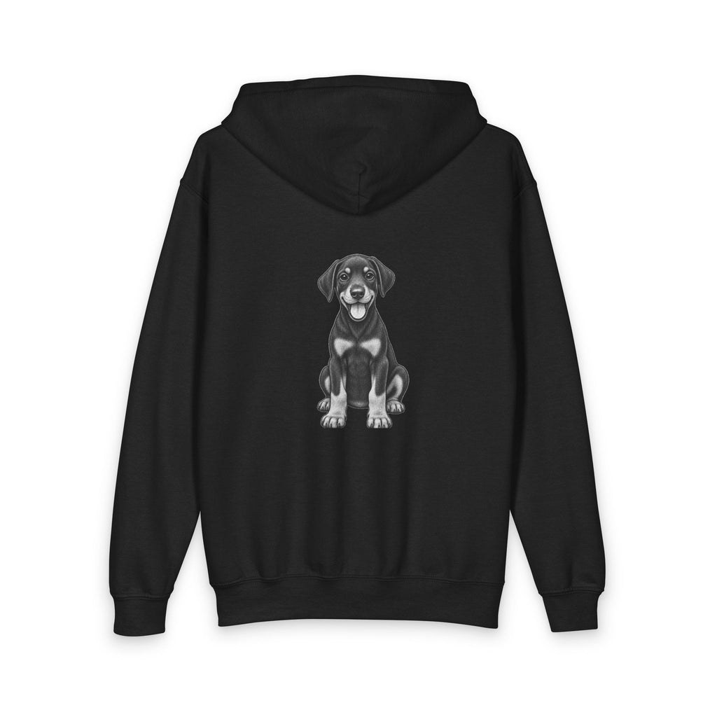 Doberman, Youth Heavy Blend Zipped Unisex Hoodie