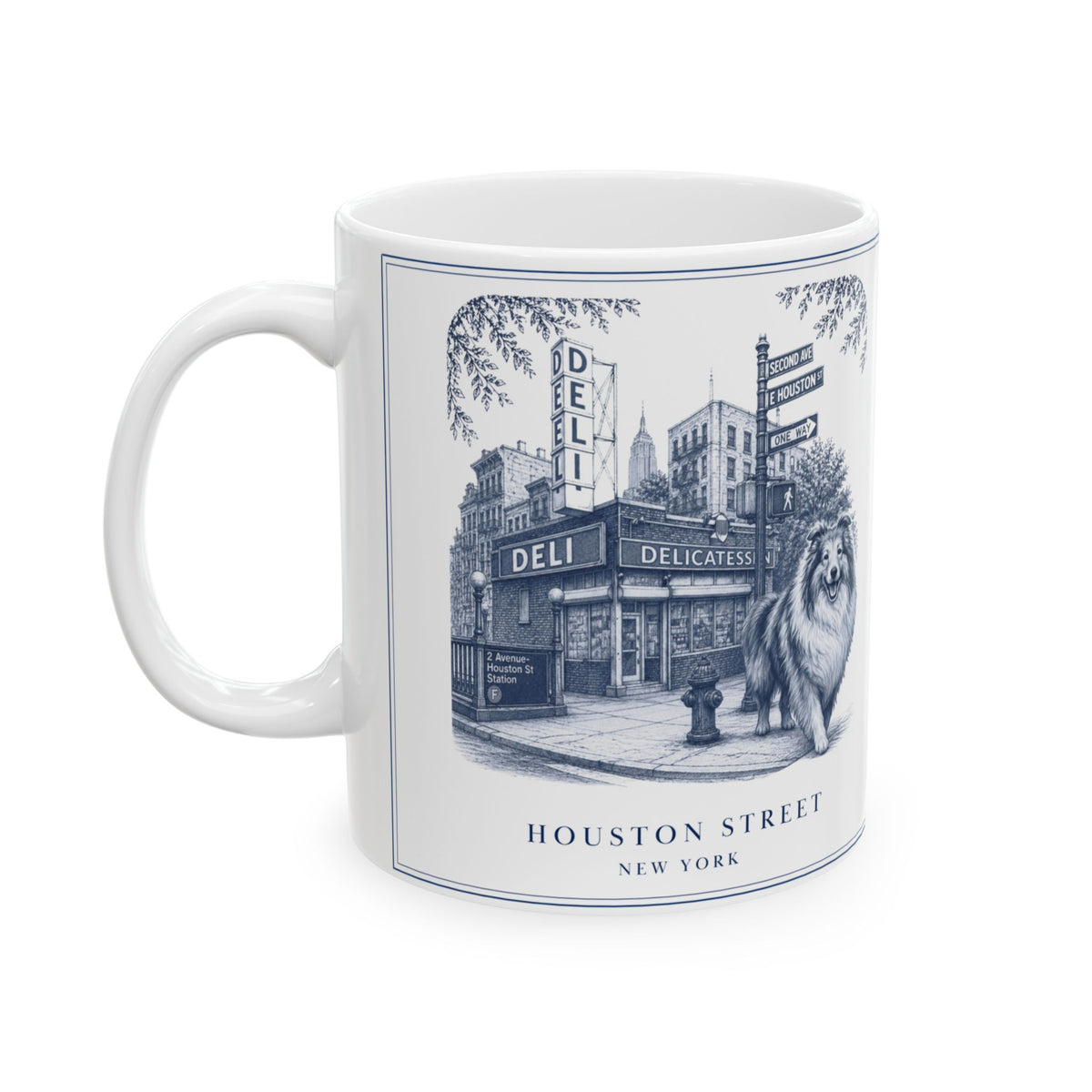 Houston Street New York, Collie: Whimsical Wisdom Mug
