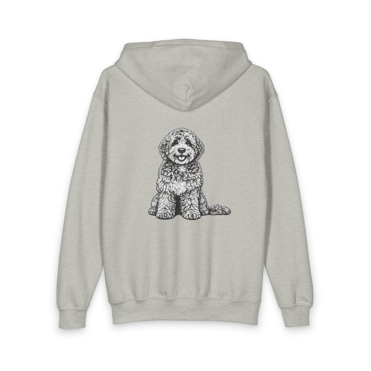 Labradoodle, Youth Heavy Blend Zipped Unisex Hoodie