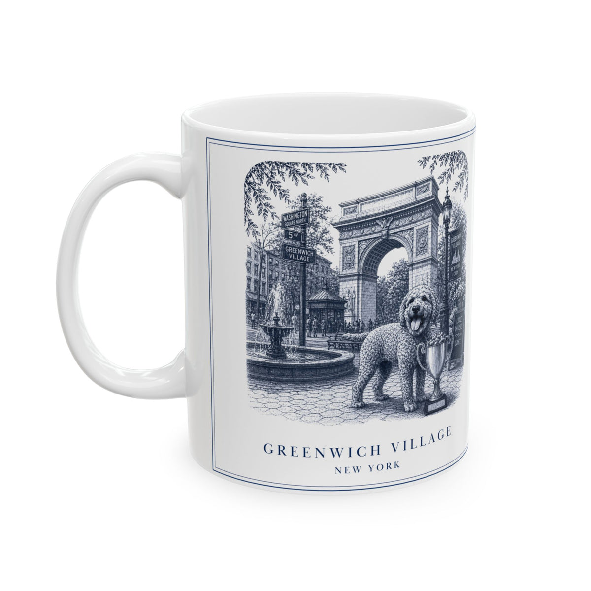Greenwich Village New York, Lagotto Romagnolo: Whimsical Wisdom Mug