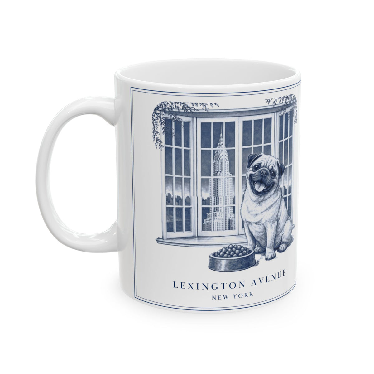 Lexington Avenue New York, Pug: Whimsical Wisdom Mug