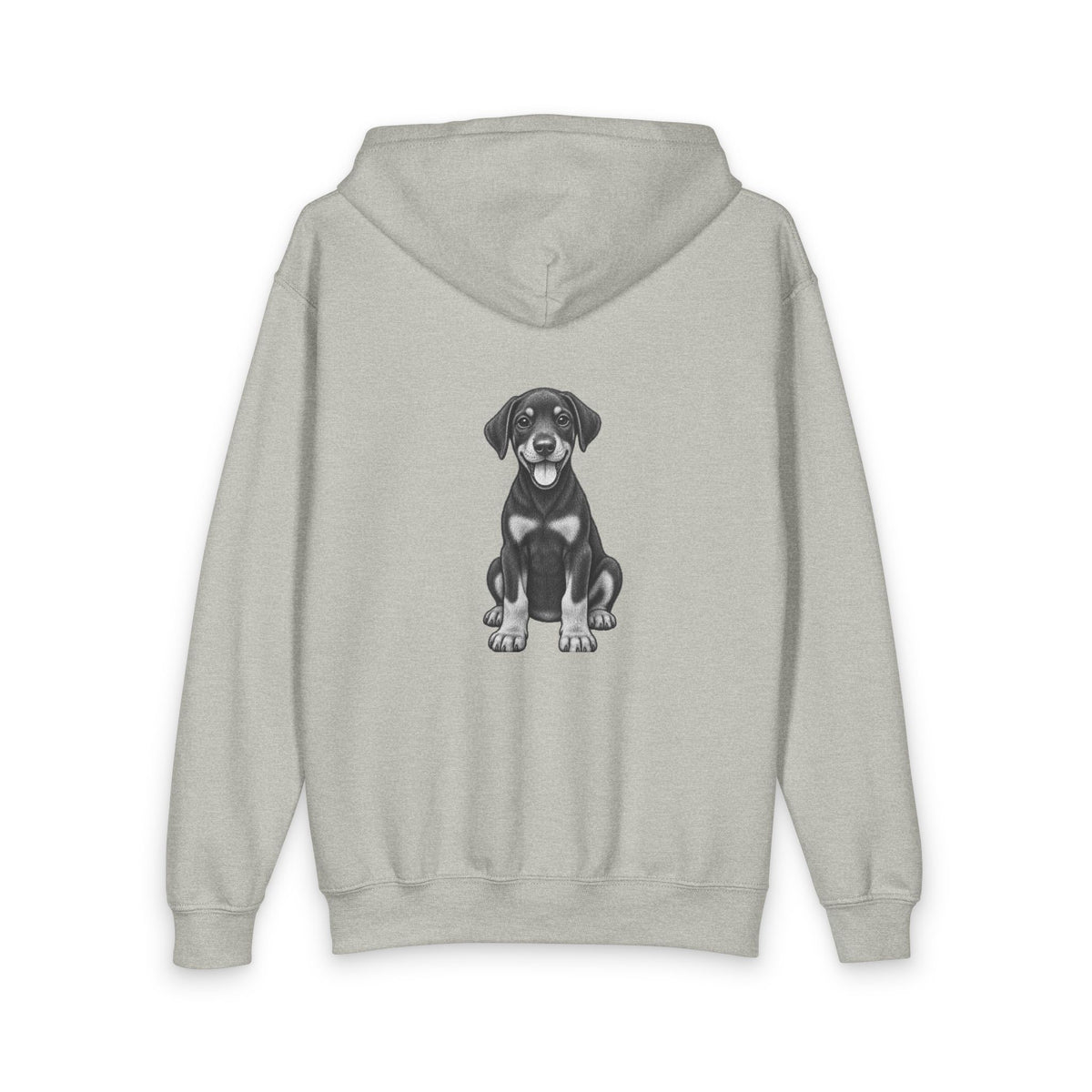 Doberman, Youth Heavy Blend Zipped Unisex Hoodie