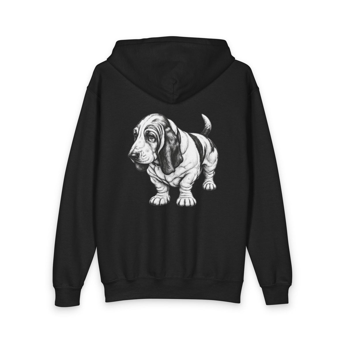 Basset Hound, Youth Heavy Blend Zipped Unisex Hoodie