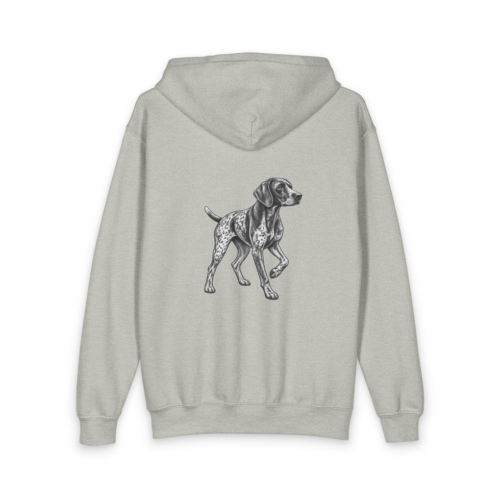 German Shorthaired Pointer, Youth Heavy Blend Zipped Unisex Hoodie