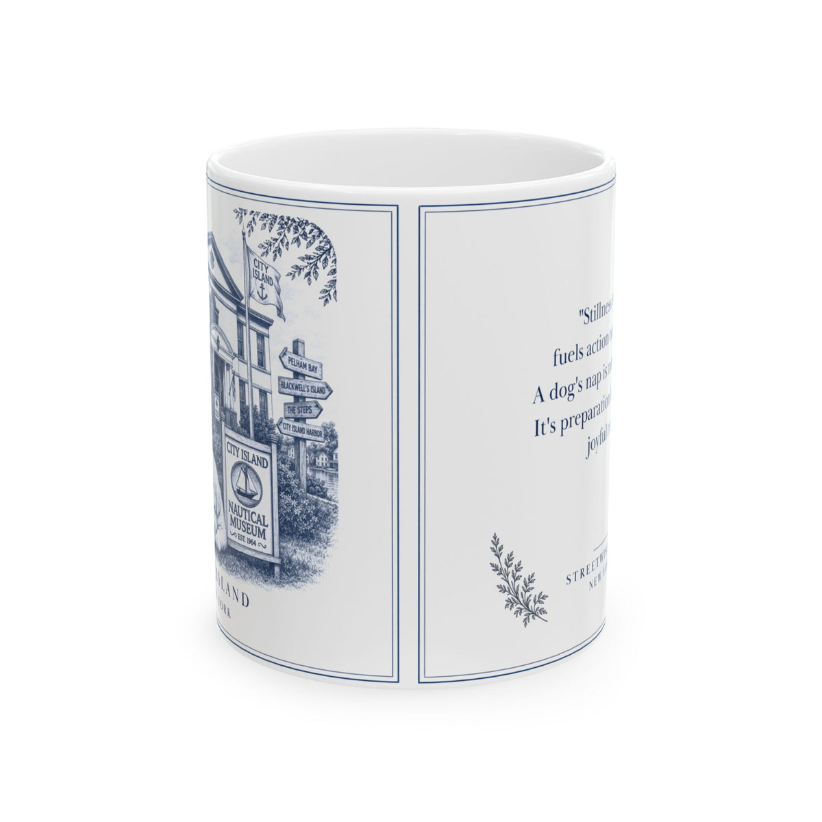 City Island New York, Great Pyrenees Puppies: Whimsical Wisdom Mug