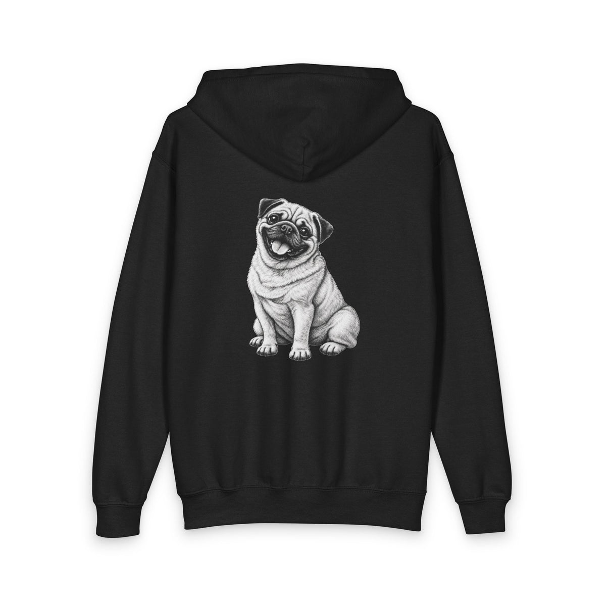 Pug, Youth Heavy Blend Zipped Unisex Hoodie