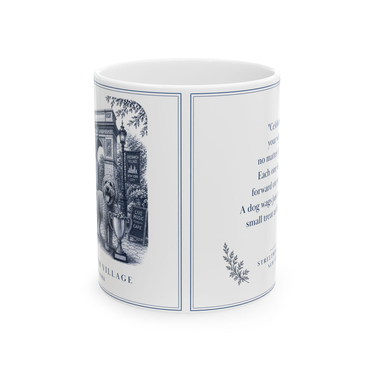 Greenwich Village New York, Lagotto Romagnolo: Whimsical Wisdom Mug