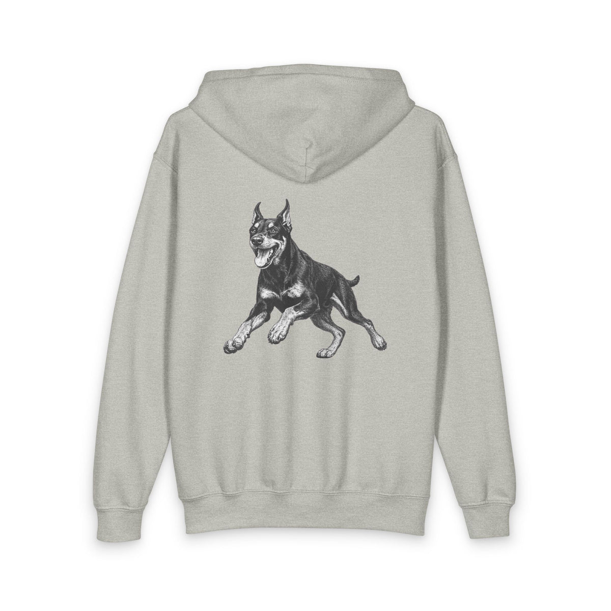 Doberman, Youth Heavy Blend Zipped Unisex Hoodie