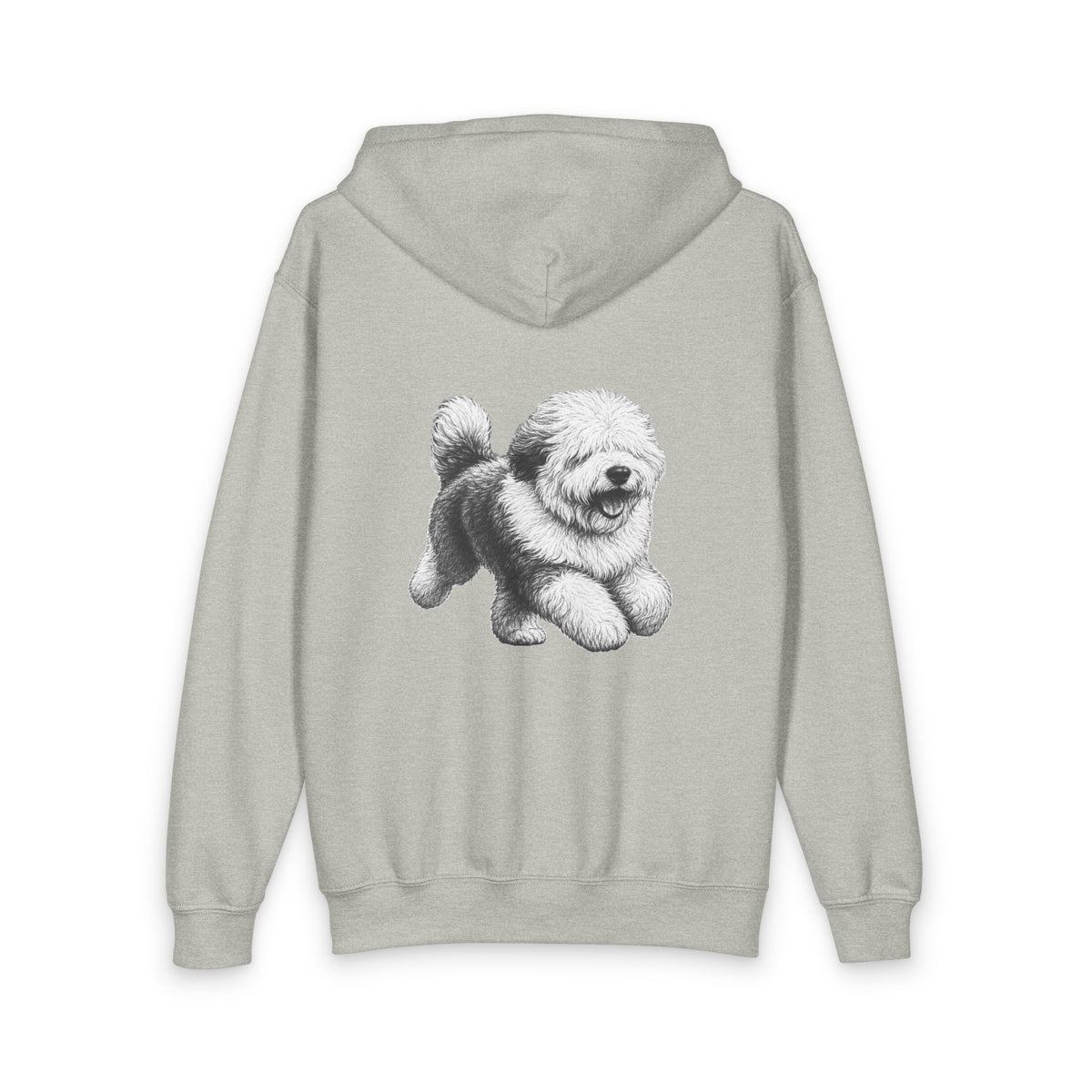 Old English Sheepdog, Youth Heavy Blend Zipped Unisex Hoodie