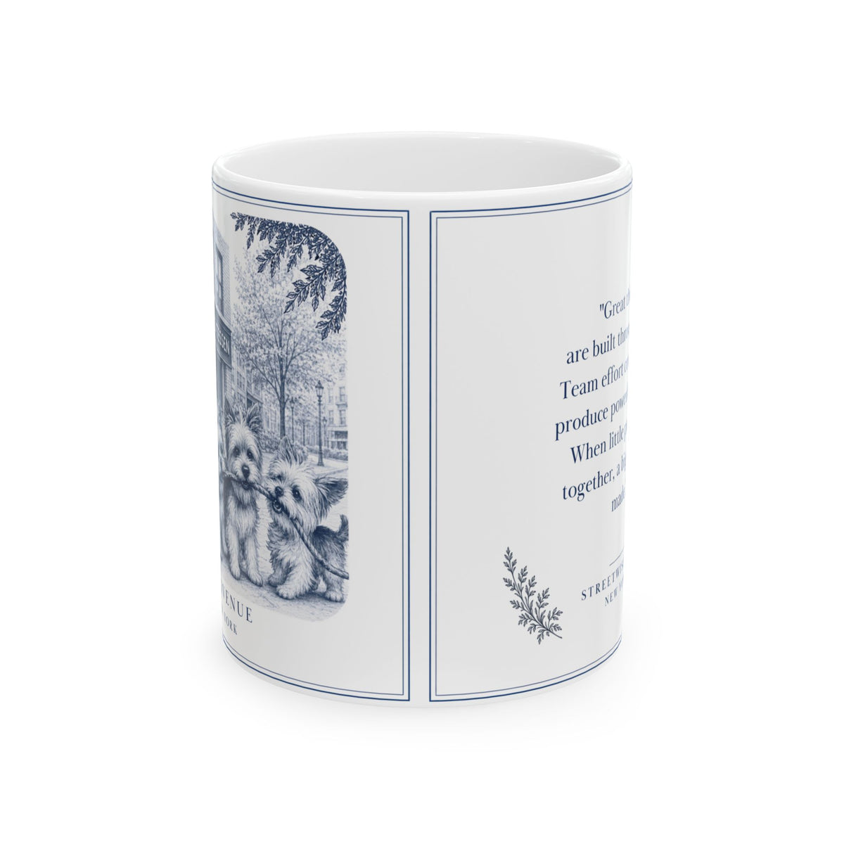 2nd Avenue New York, Yorkshire Terriers: Whimsical Wisdom Mug