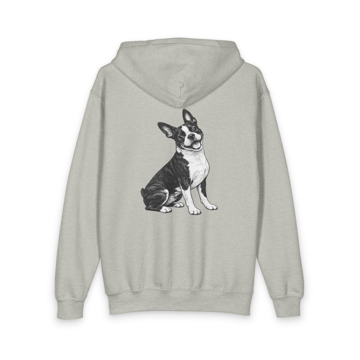 Boston Terrier, Youth Heavy Blend Zipped Unisex Hoodie