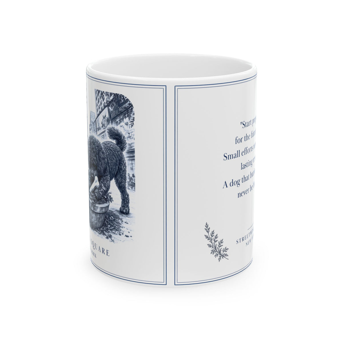 Times Square New York, Toy Poodle: Whimsical Wisdom Mug