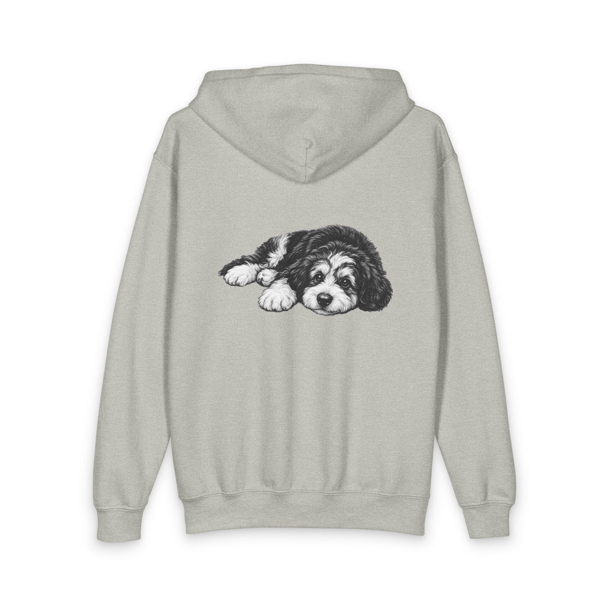 Bernedoodle, Youth Heavy Blend Zipped Unisex Hoodie