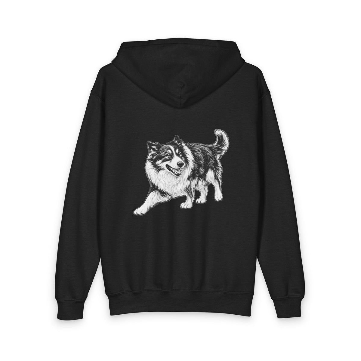 Border Collie, Youth Heavy Blend Zipped Unisex Hoodie