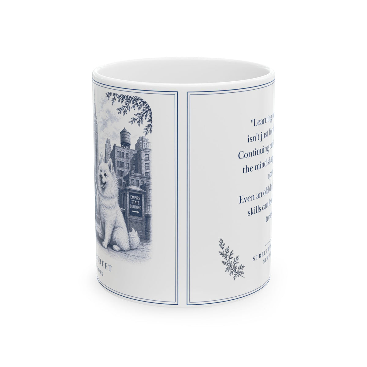 34th Street New York, American Eskimo Dog: Whimsical Wisdom Mug
