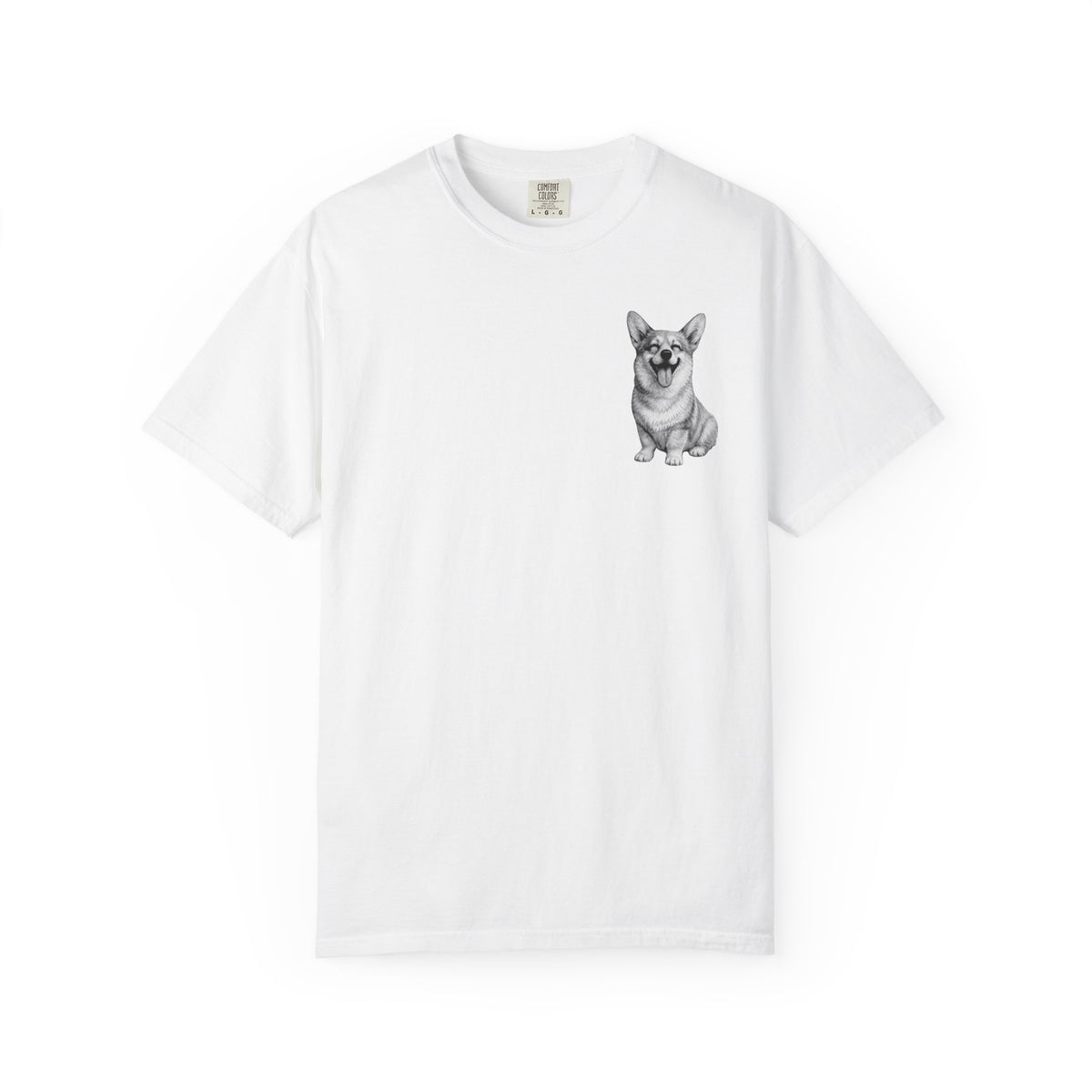 Happy Corgi, Illustrated Unisex T-Shirt | Exceptional Comfort