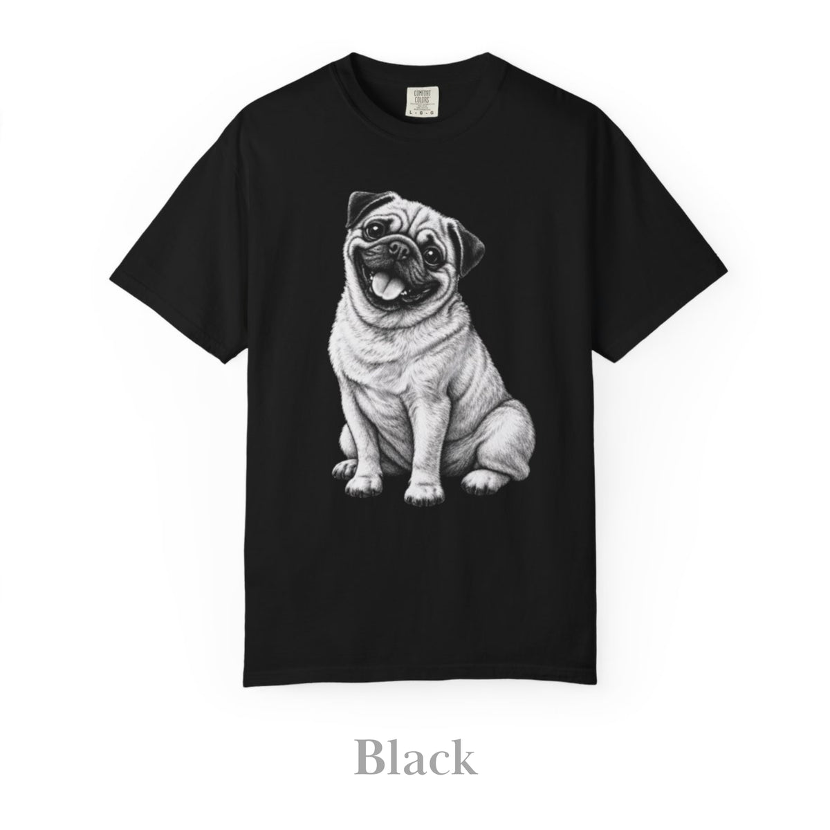 Pug, Illustrated Unisex T-Shirt | Exceptional Comfort