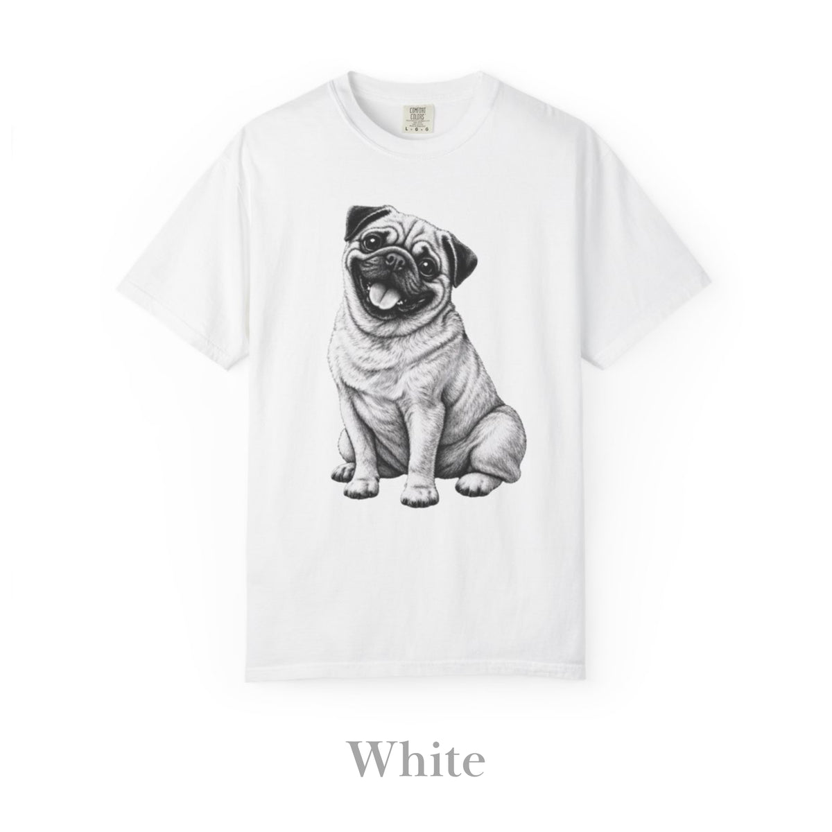 Pug, Illustrated Unisex T-Shirt | Exceptional Comfort