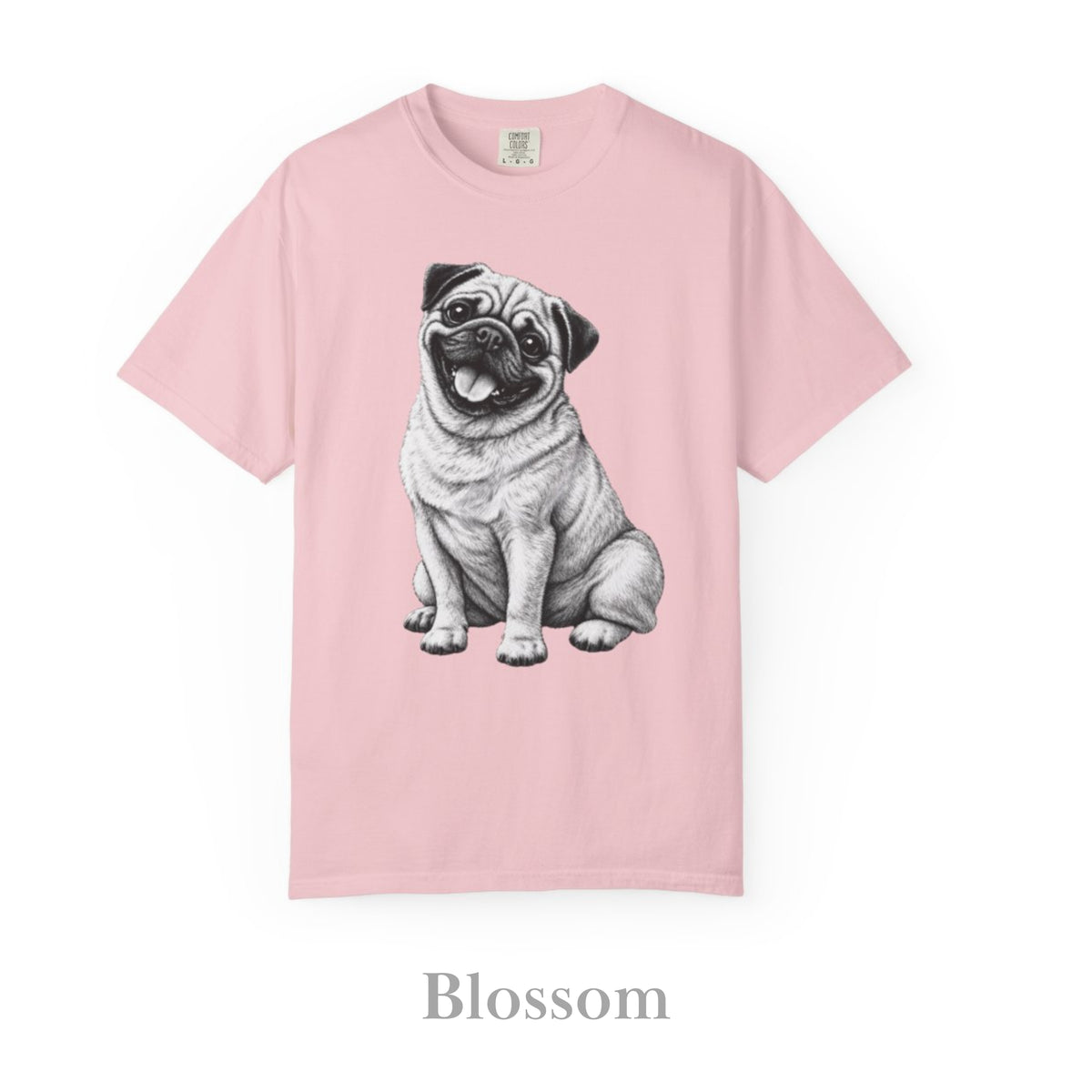 Pug, Illustrated Unisex T-Shirt | Exceptional Comfort