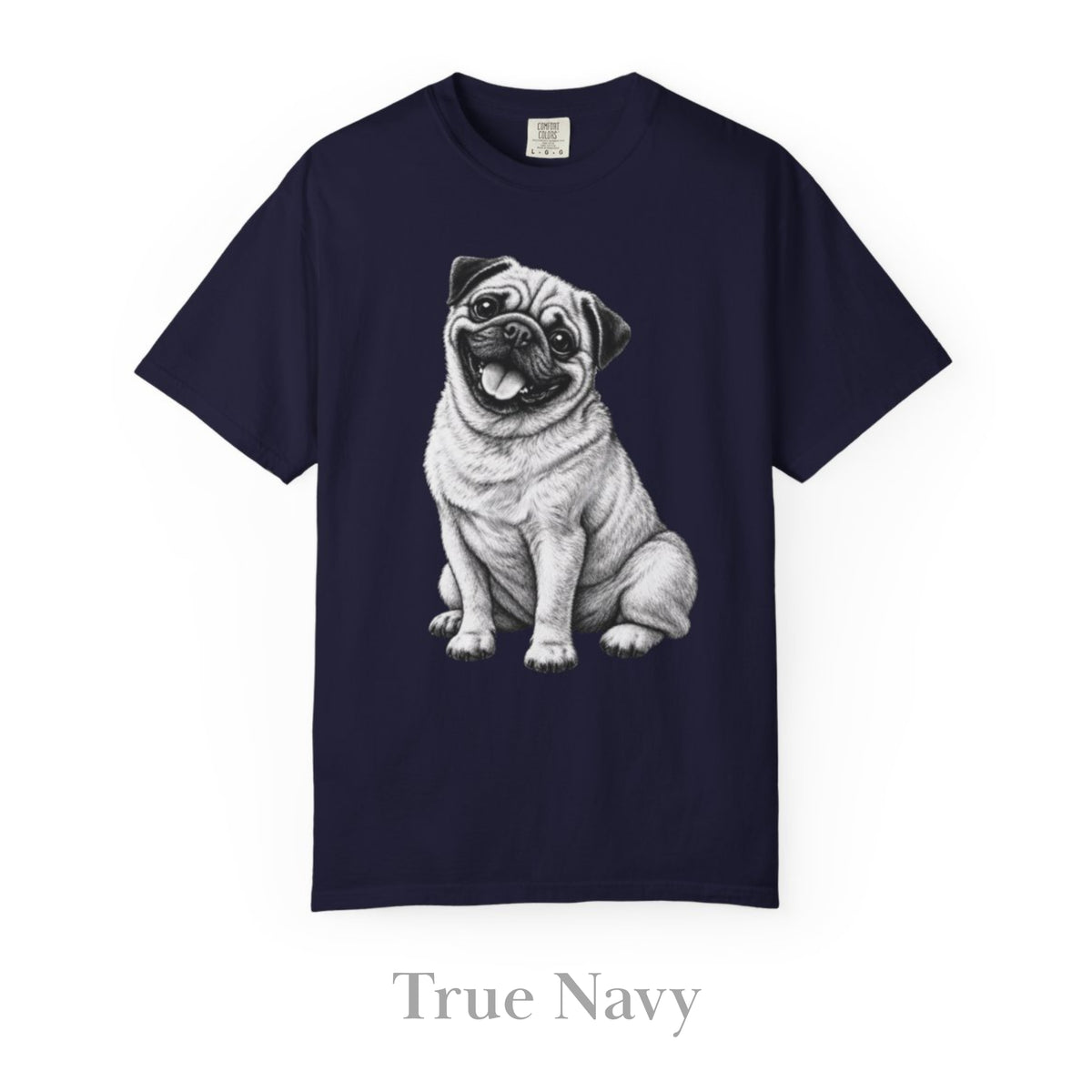 Pug, Illustrated Unisex T-Shirt | Exceptional Comfort