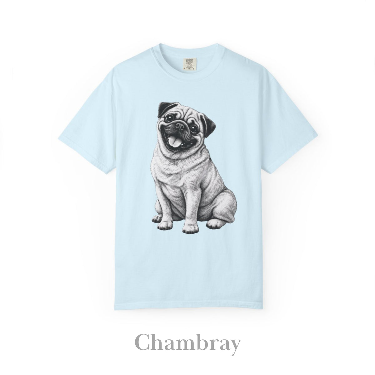 Pug, Illustrated Unisex T-Shirt | Exceptional Comfort