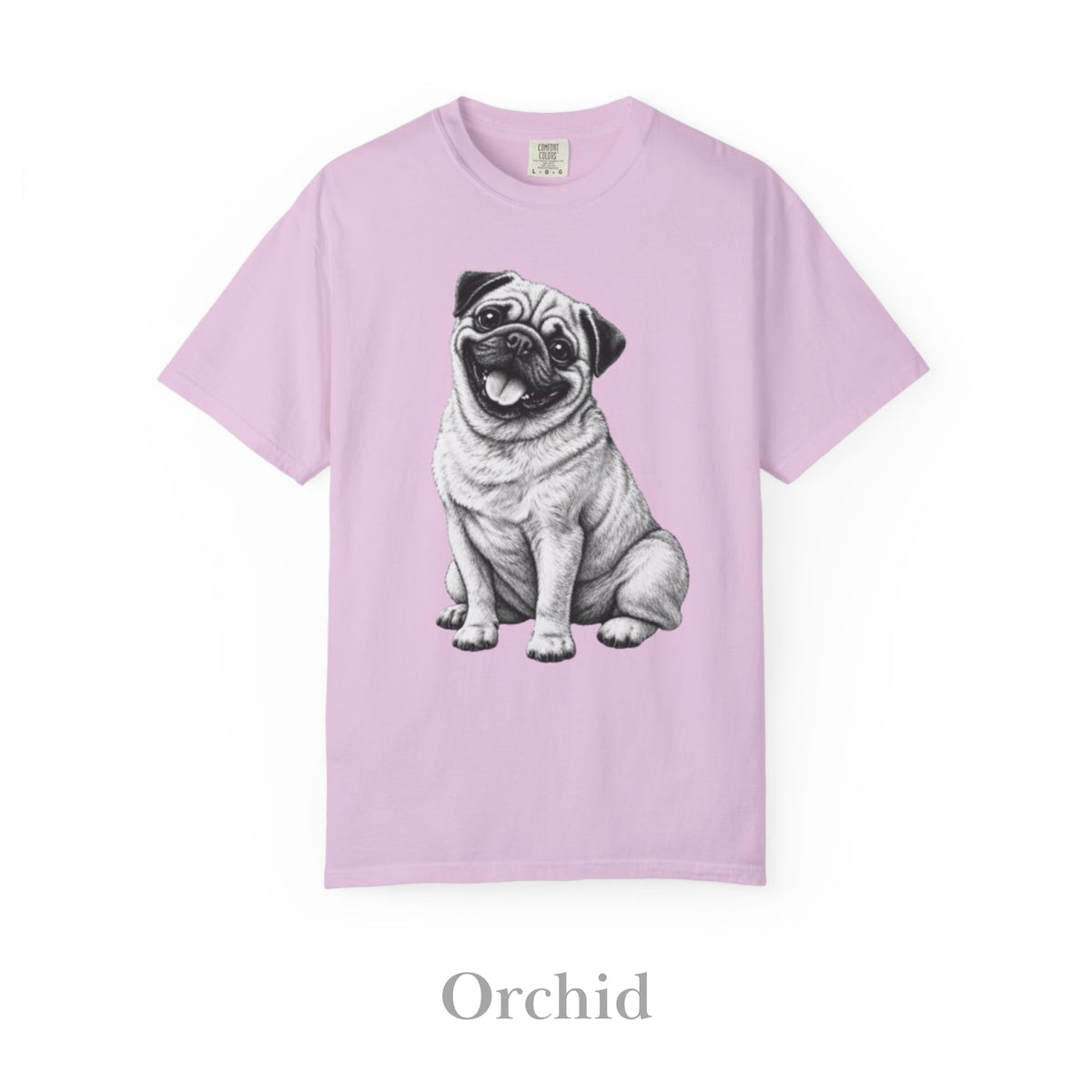 Pug, Illustrated Unisex T-Shirt | Exceptional Comfort