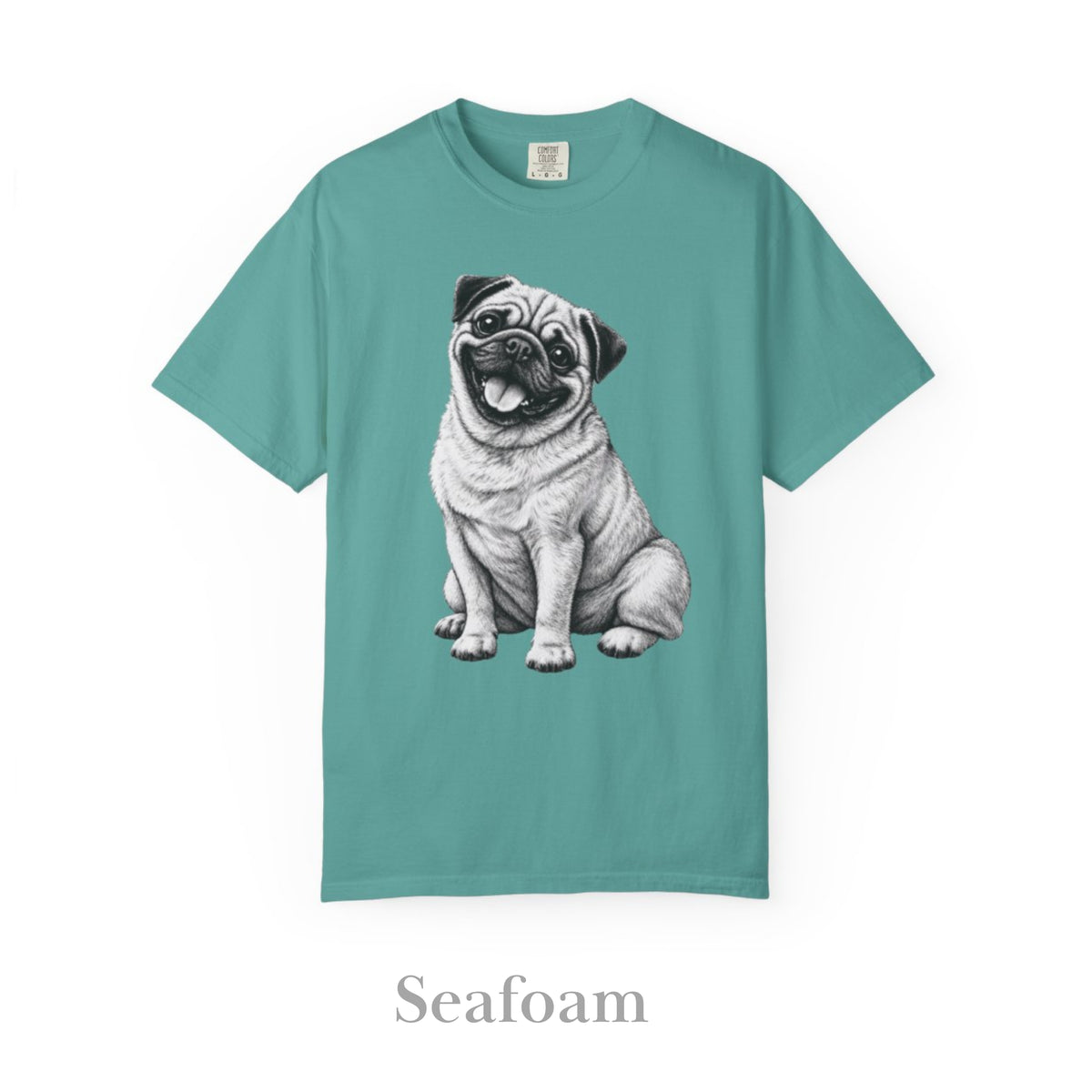 Pug, Illustrated Unisex T-Shirt | Exceptional Comfort