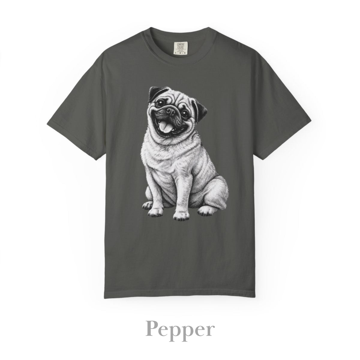 Pug, Illustrated Unisex T-Shirt | Exceptional Comfort