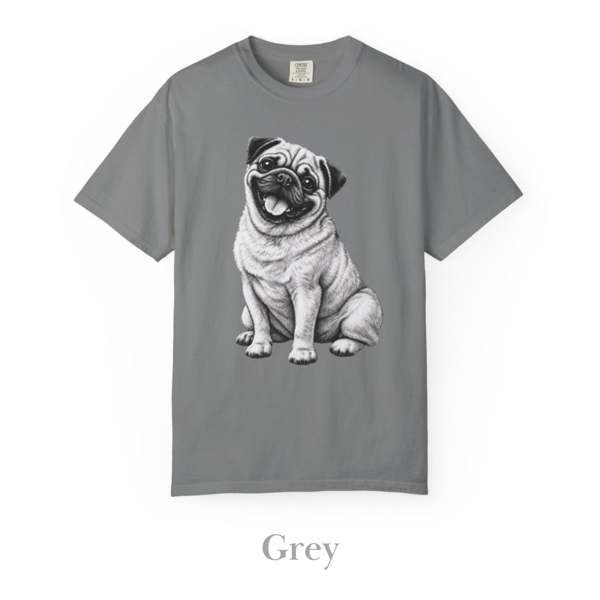 Pug, Illustrated Unisex T-Shirt | Exceptional Comfort