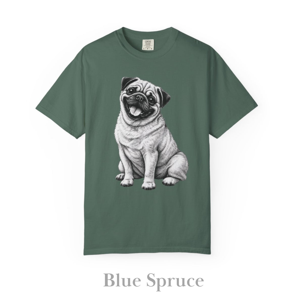 Pug, Illustrated Unisex T-Shirt | Exceptional Comfort