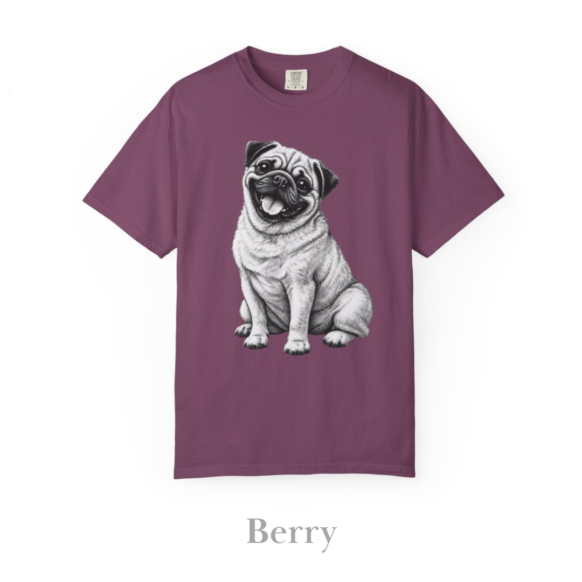 Pug, Illustrated Unisex T-Shirt | Exceptional Comfort