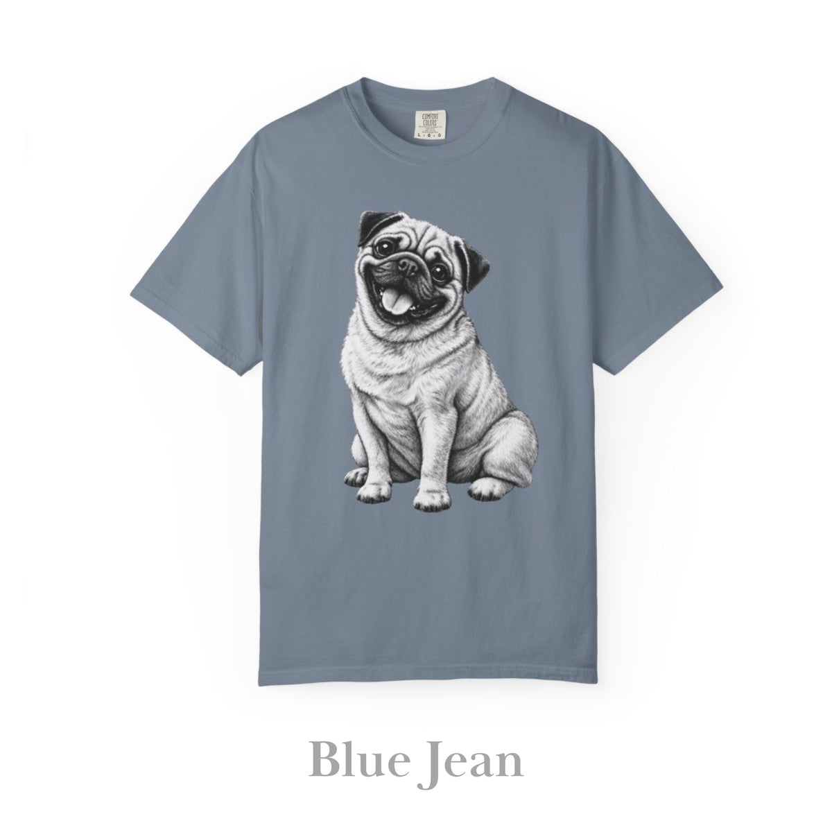 Pug, Illustrated Unisex T-Shirt | Exceptional Comfort