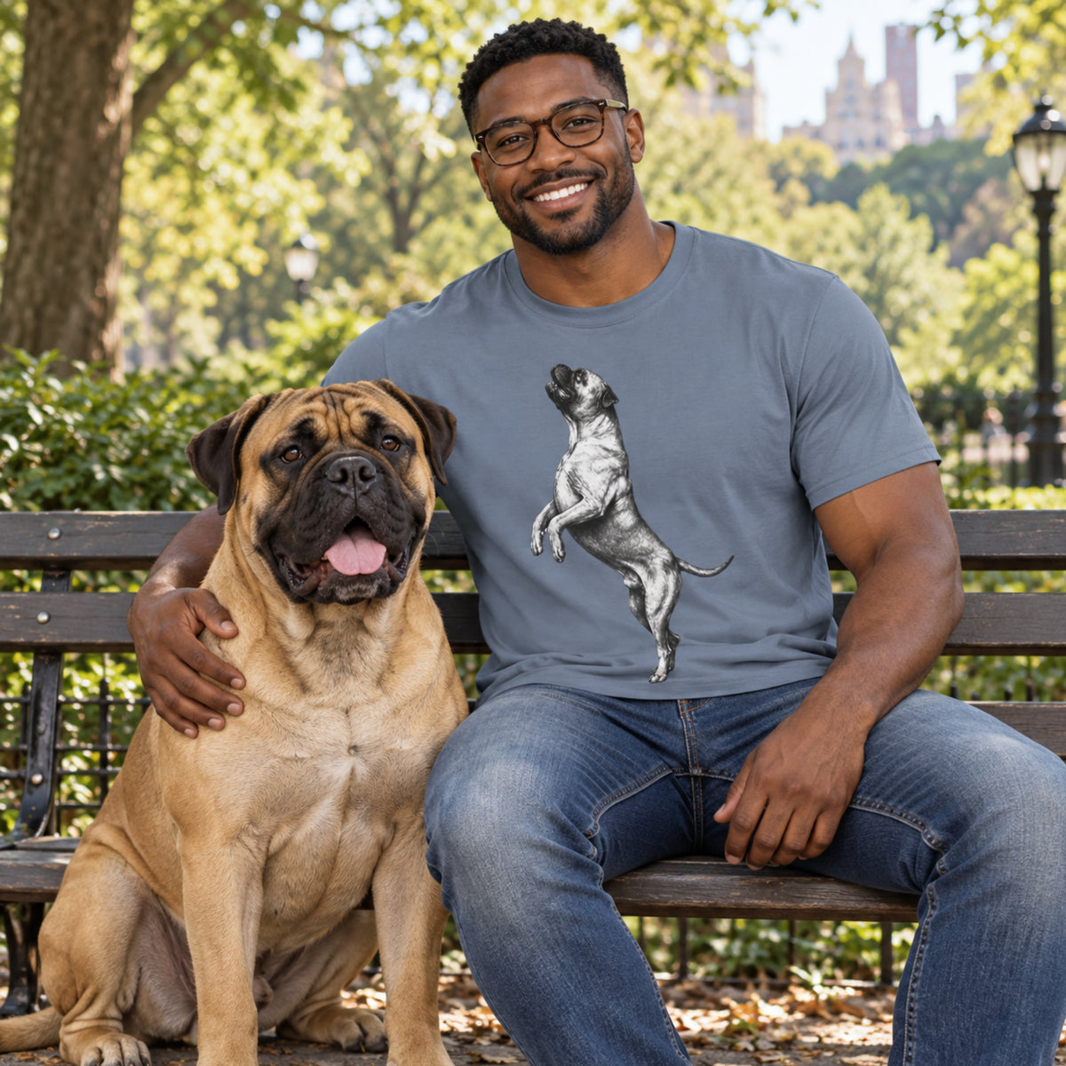 Bullmastiff, Illustrated Unisex T-Shirt | Exceptional Comfort