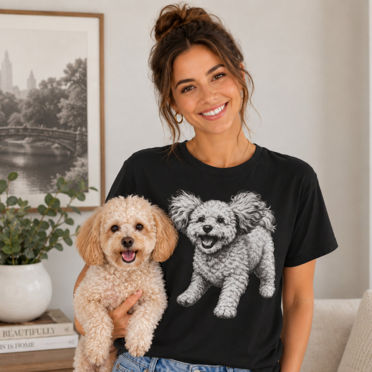Poochon, Illustrated Unisex T-Shirt | Exceptional Comfort