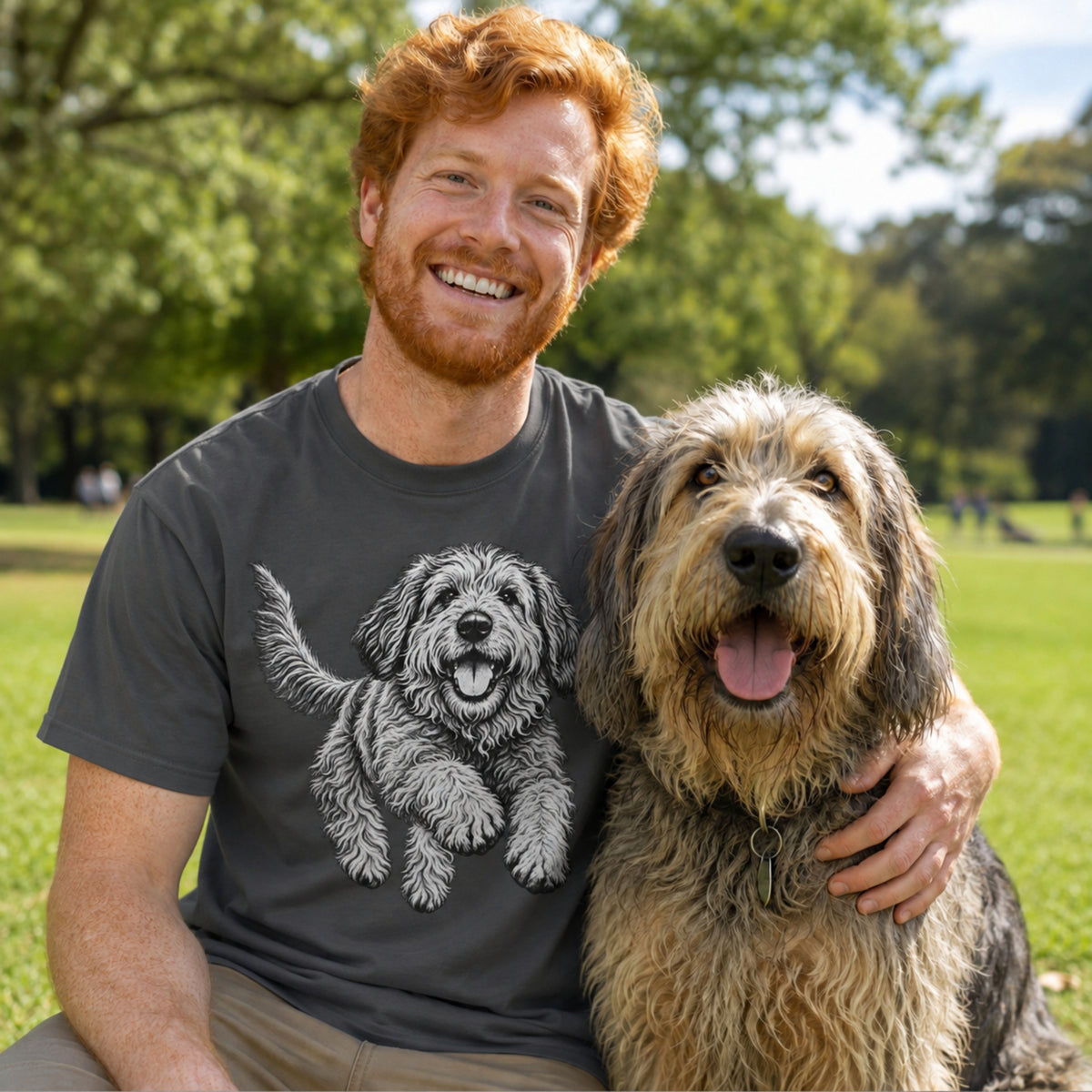 Otterhound, Illustrated Unisex T-Shirt | Exceptional Comfort