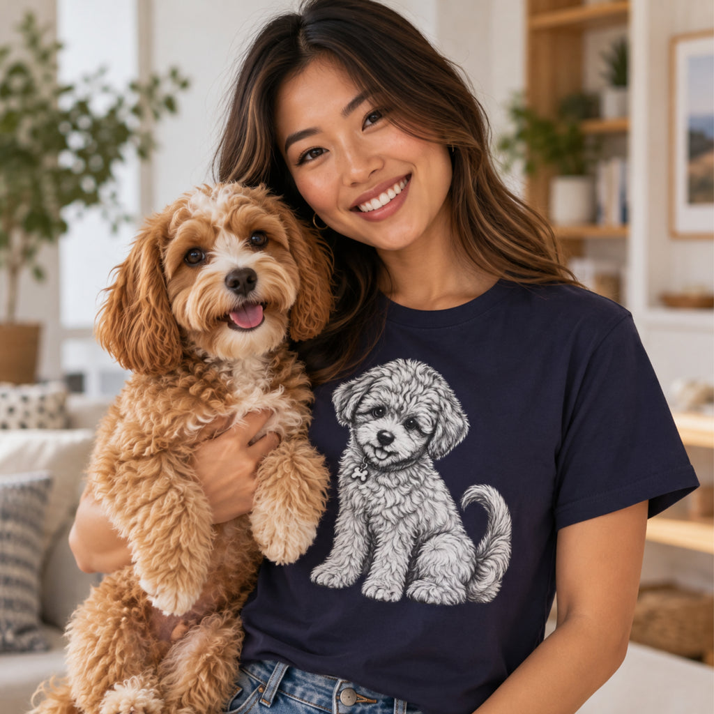 Cavapoo , Illustrated Unisex T-Shirt | Exceptional Comfort