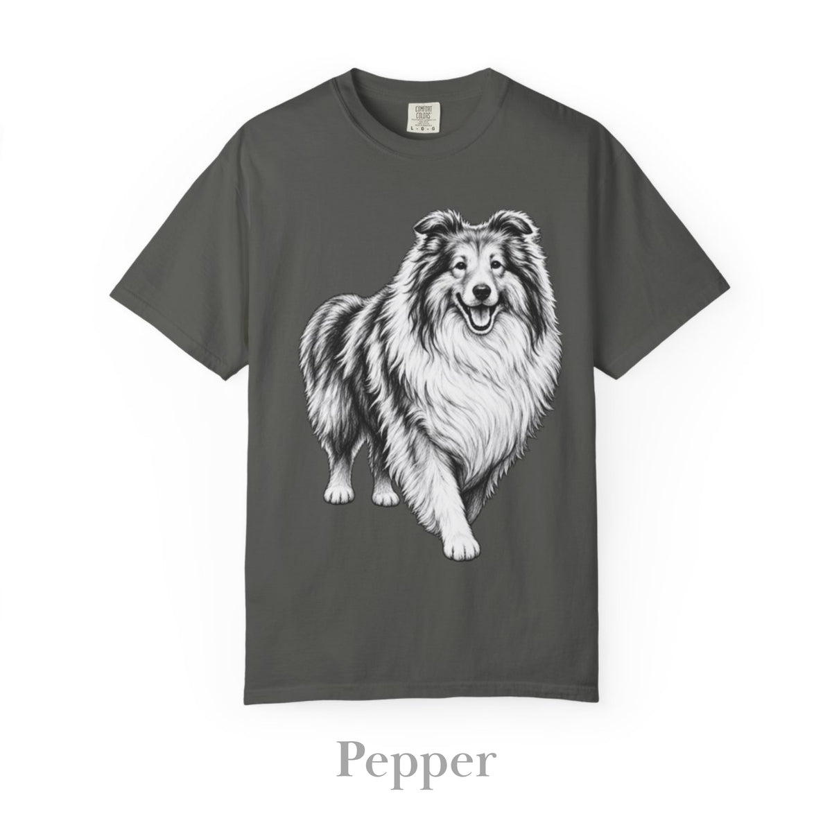 Collie Dog, Illustrated Unisex T-Shirt | Exceptional Comfort