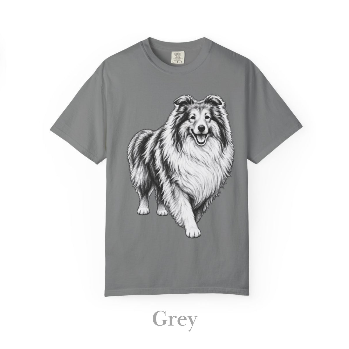 Collie Dog, Illustrated Unisex T-Shirt | Exceptional Comfort