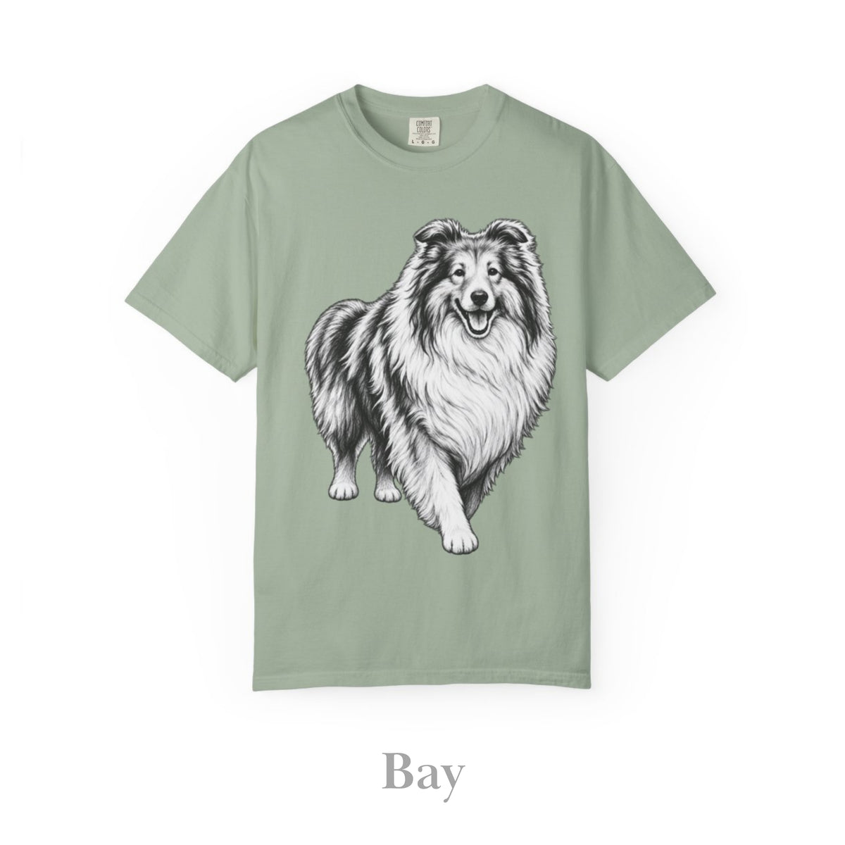 Collie Dog, Illustrated Unisex T-Shirt | Exceptional Comfort