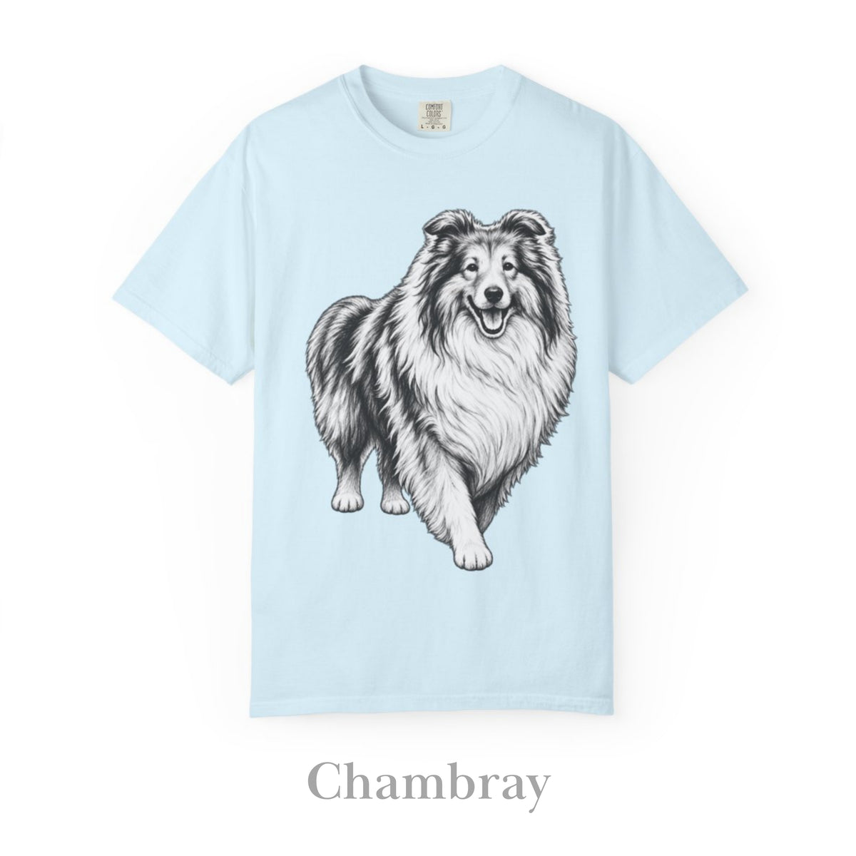 Collie Dog, Illustrated Unisex T-Shirt | Exceptional Comfort