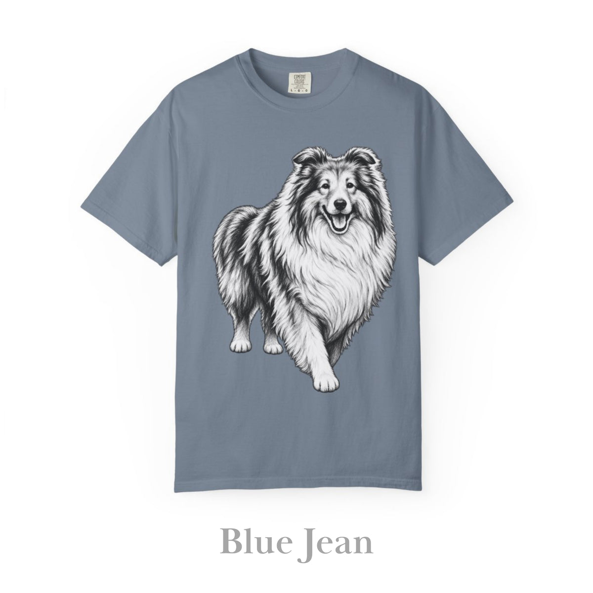 Collie Dog, Illustrated Unisex T-Shirt | Exceptional Comfort