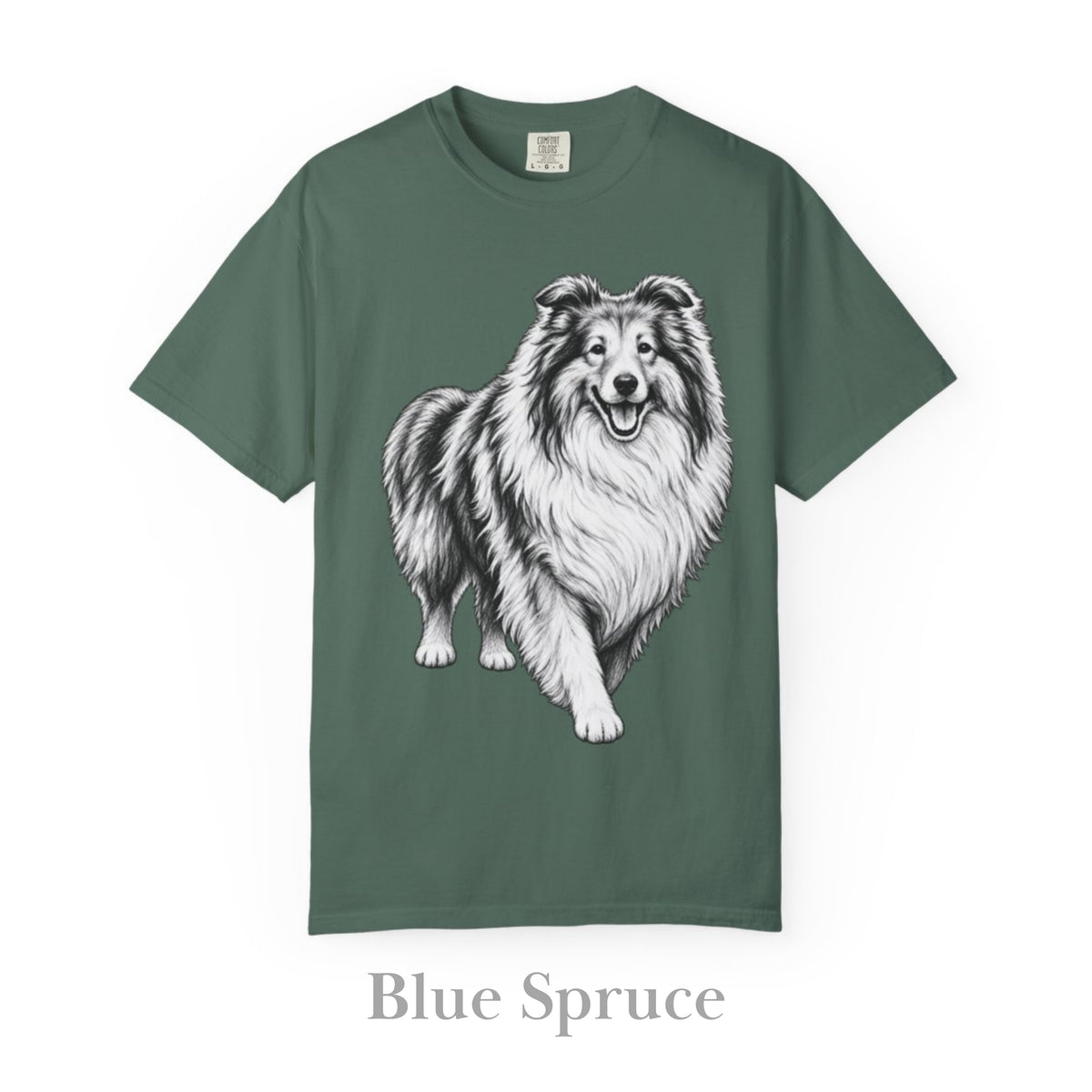 Collie Dog, Illustrated Unisex T-Shirt | Exceptional Comfort