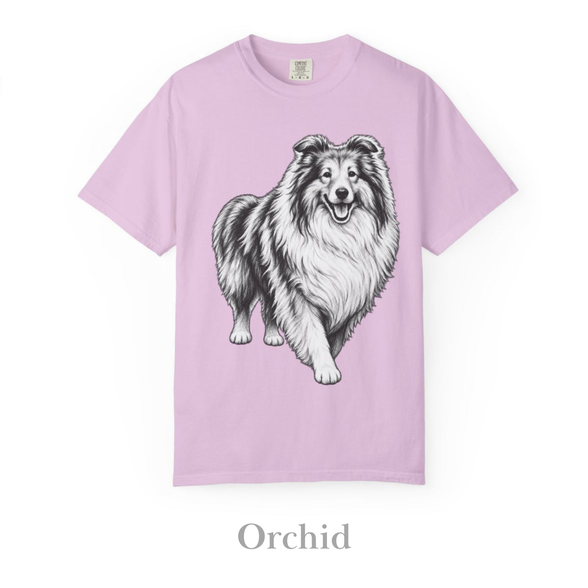 Collie Dog, Illustrated Unisex T-Shirt | Exceptional Comfort