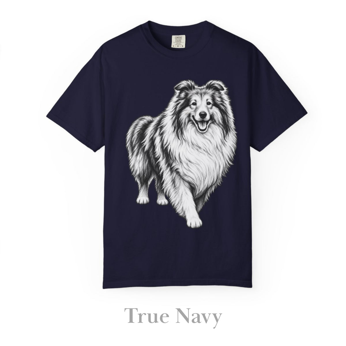 Collie Dog, Illustrated Unisex T-Shirt | Exceptional Comfort