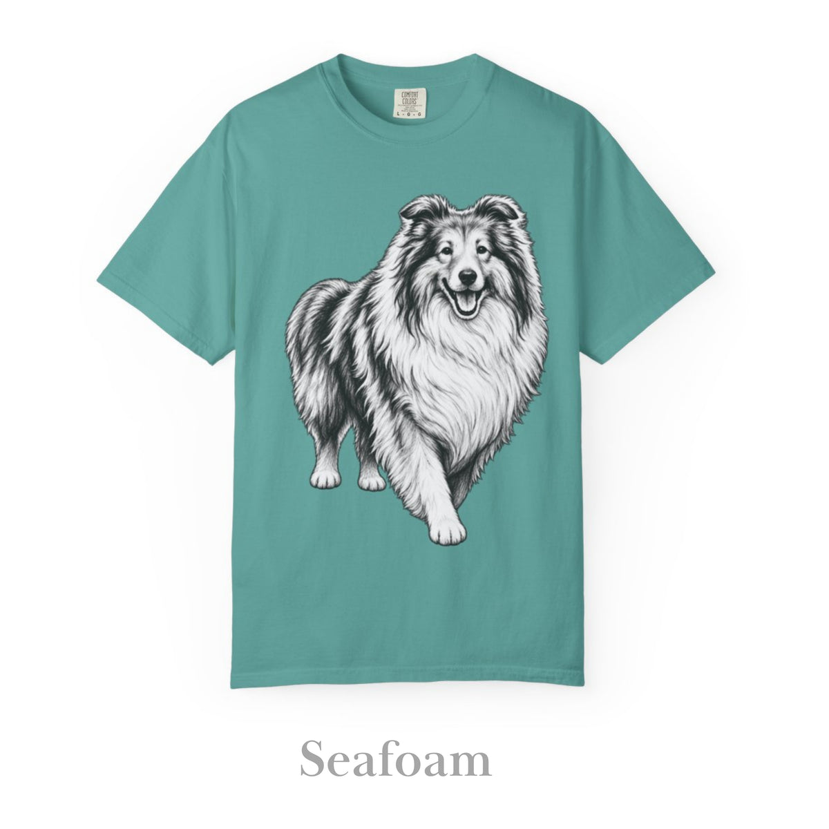 Collie Dog, Illustrated Unisex T-Shirt | Exceptional Comfort