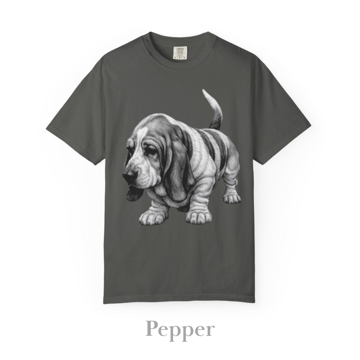 Basset Hound, Illustrated Unisex T-Shirt | Exceptional Comfort