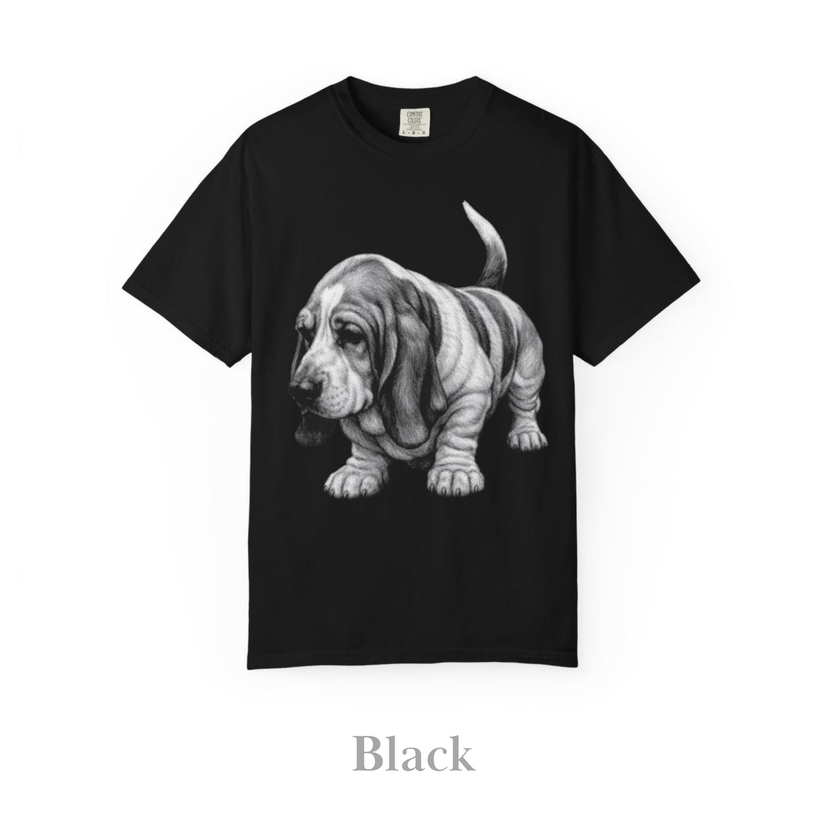 Basset Hound, Illustrated Unisex T-Shirt | Exceptional Comfort