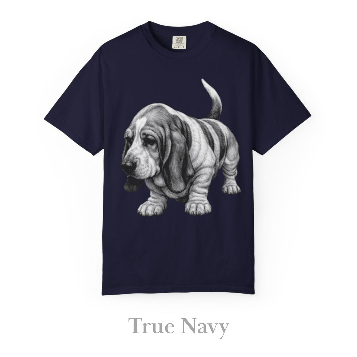 Basset Hound, Illustrated Unisex T-Shirt | Exceptional Comfort