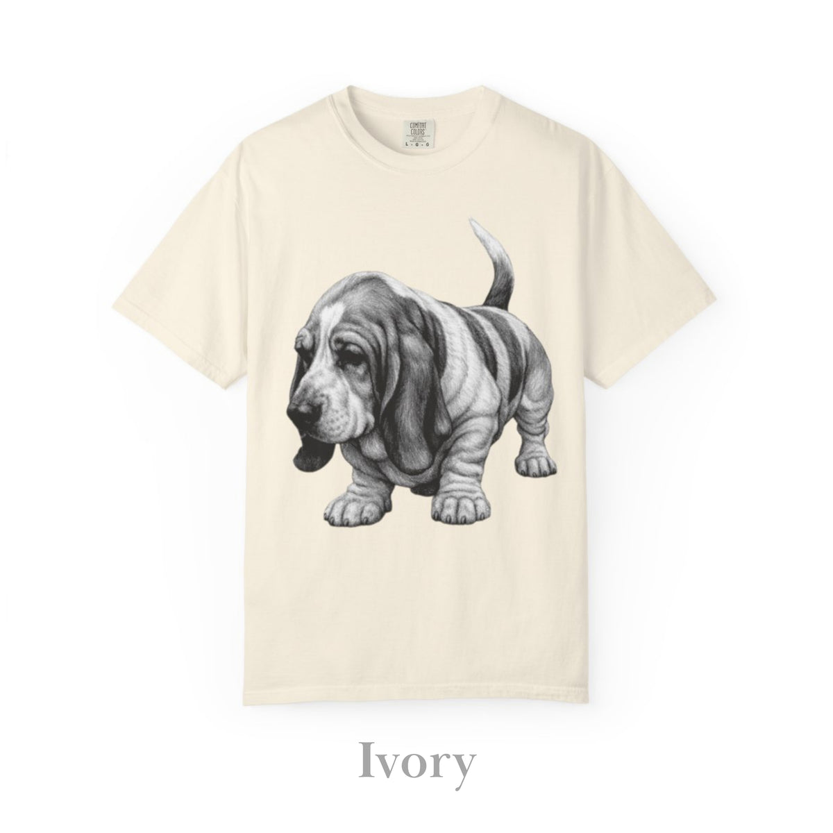 Basset Hound, Illustrated Unisex T-Shirt | Exceptional Comfort